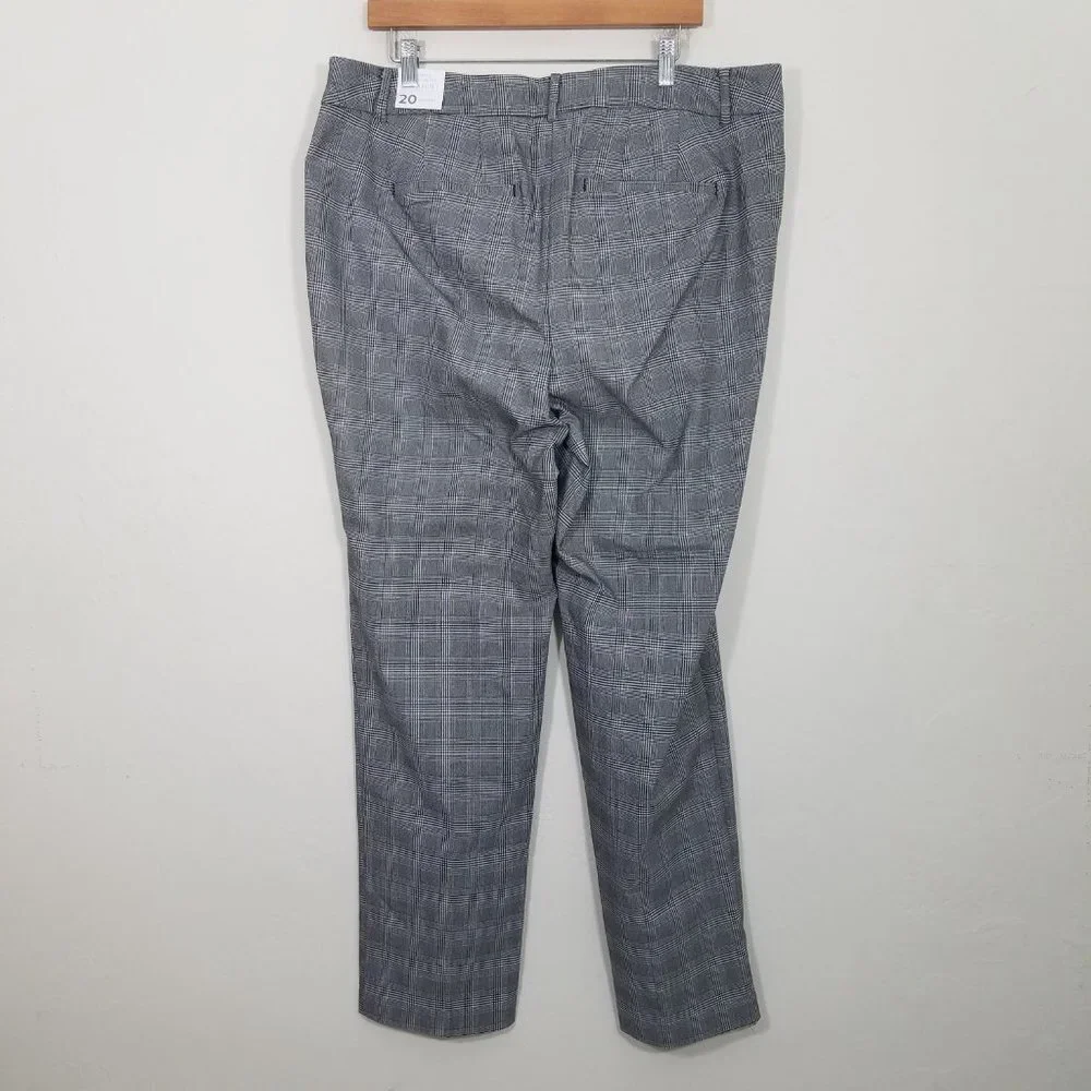 NWT Lane Bryant Mid-Rise Straight Super Stretch 4-Season Plaid Dress Pants - Picture 4 of 7